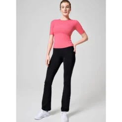 Flare High Waist Pant, Black