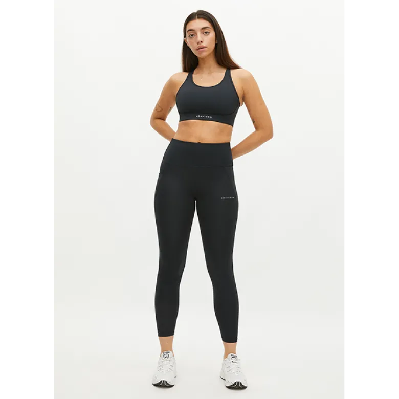Flattering Curved High Waist Tights, Black
