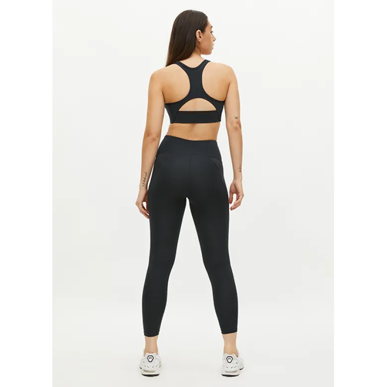 Flattering Curved High Waist Tights, Black