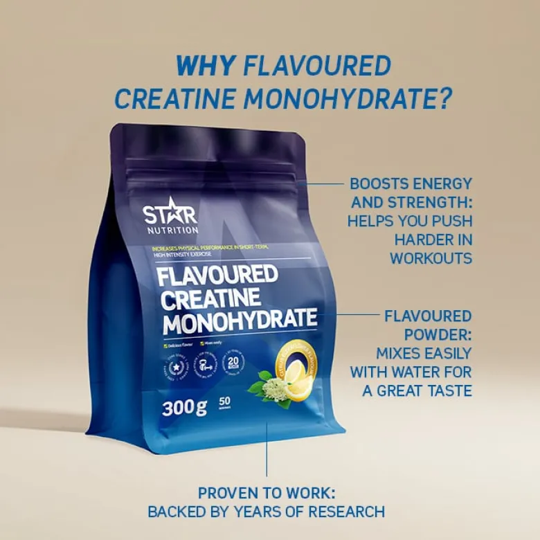 Flavoured Creatine Monohydrate 300 g Citrus Elderflower
