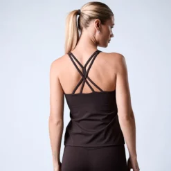 Fuse Singlet 2 in 1 Top, Coffee