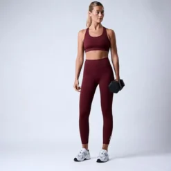 Fuse V-shape 7/8 tights, Dark Red