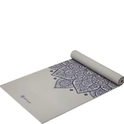 Gaiam Sustained Grey Sundial Flower Yoga Mat 5 mm