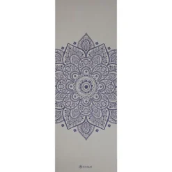 Gaiam Sustained Grey Sundial Flower Yoga Mat 5 mm
