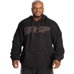 Gasp Hood Sweater, Black/Grey