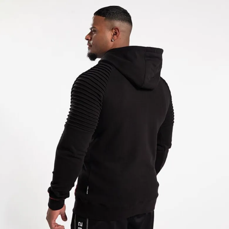 Georgia Zipped Hoodie, Black