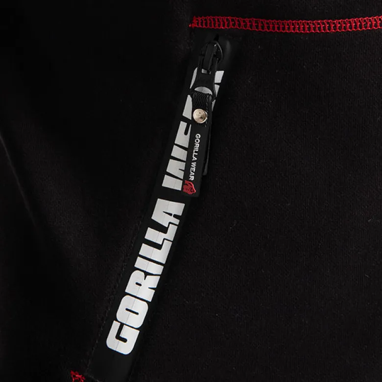 Georgia Zipped Hoodie, Black