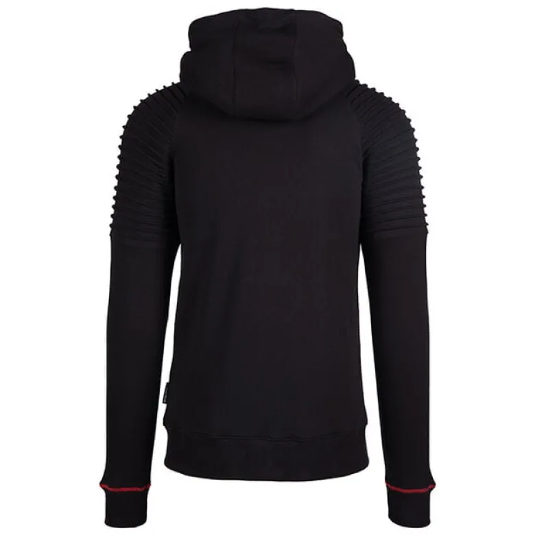 Georgia Zipped Hoodie, Black