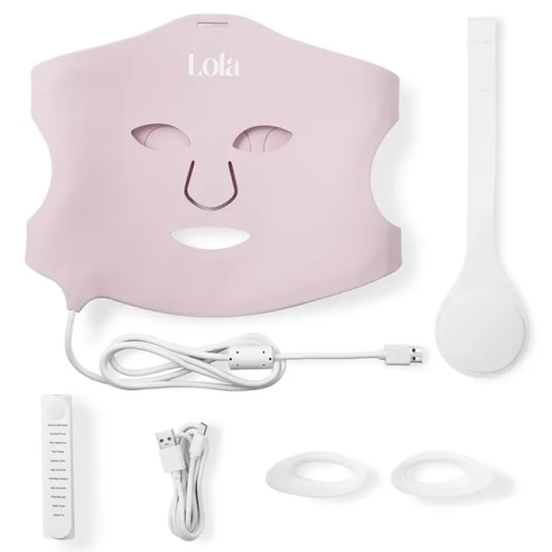 Glow Led Ansiktsmask Rosa