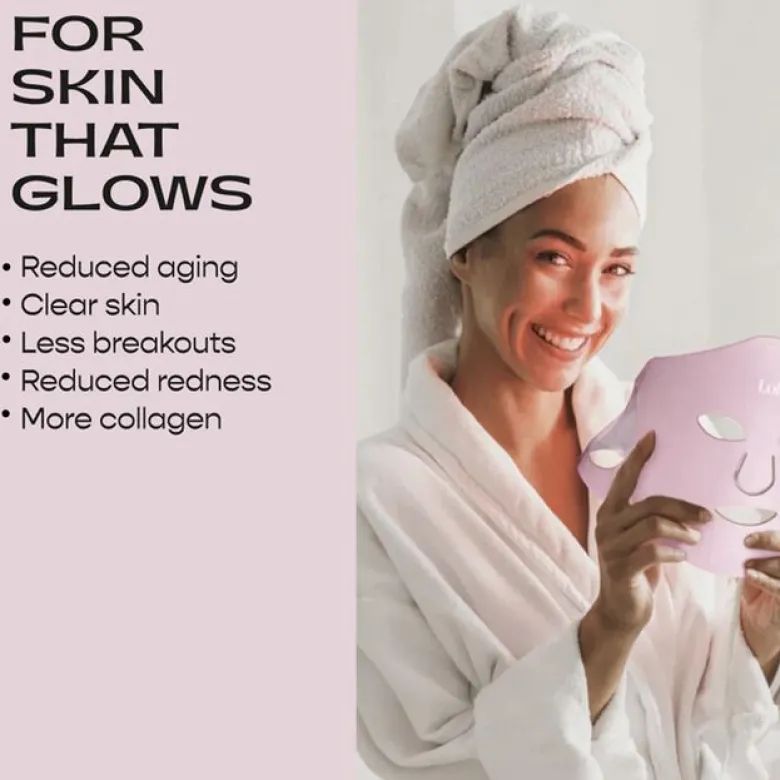 Glow Led Ansiktsmask Rosa