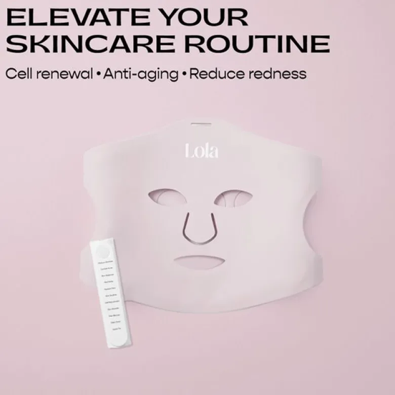 Glow Led Ansiktsmask Rosa