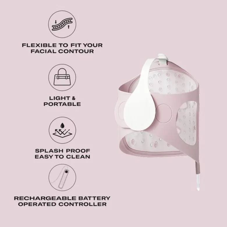 Glow Led Ansiktsmask Rosa