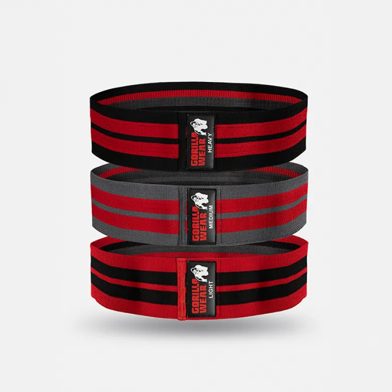 Glute Band 3 Pack Svart Röd Grå