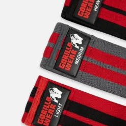 Glute Band 3 Pack Svart Röd Grå