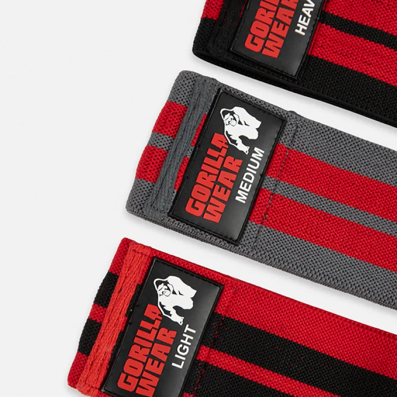 Glute Band 3 Pack Svart Röd Grå
