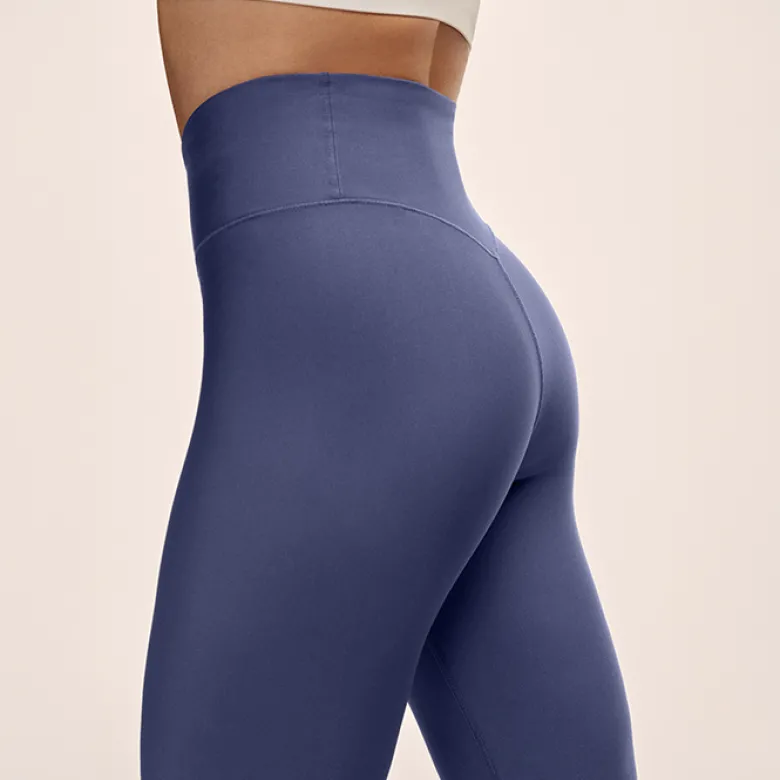 Graphic High Waist Tights Blue Shadow