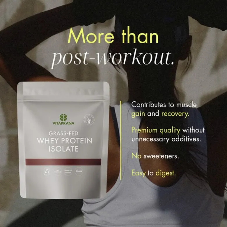 Grass-fed Whey protein isolate, 750 g, Choklad