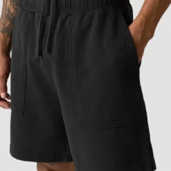 Grit Stonewashed Sweatshorts, Black