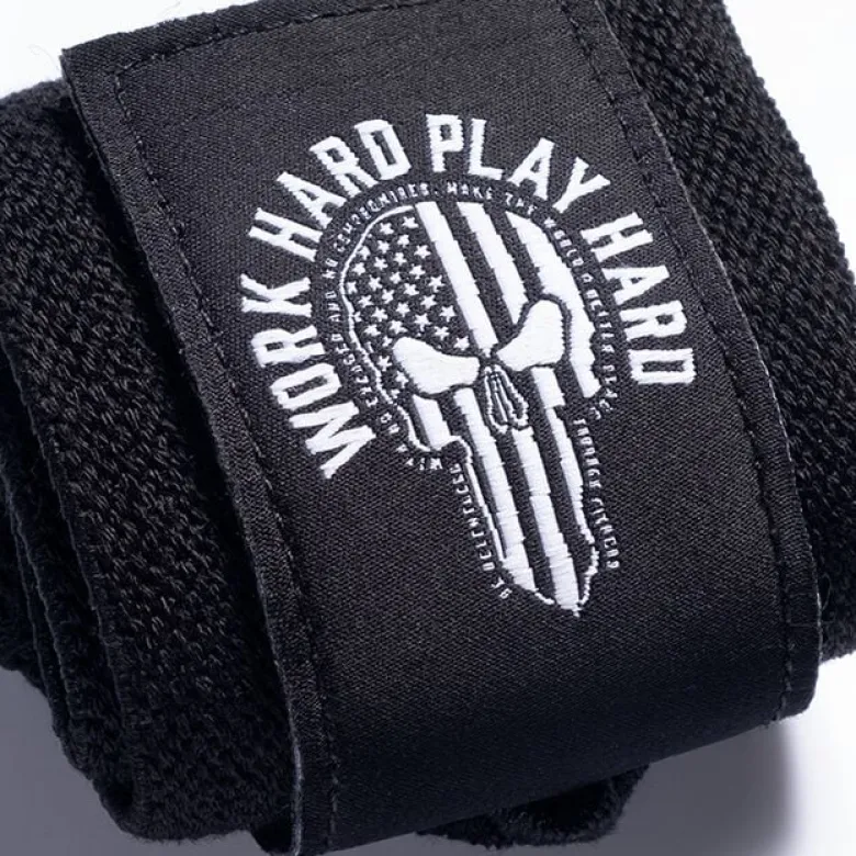 Hardcore Wrist Wraps 18 inch, Black/White