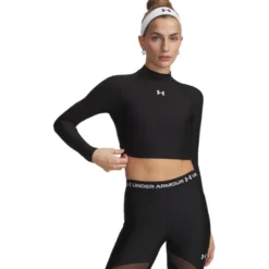 Heatgear Crop Mock LS, Black