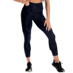 High waist leggings, Black/Camo