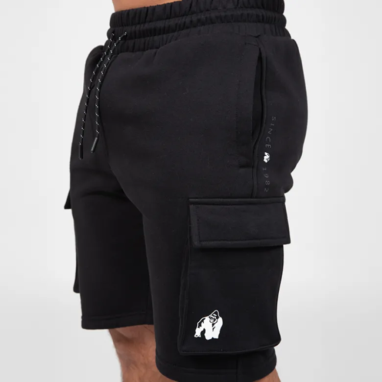 Hudson Cargo Sweat Shorts, Black