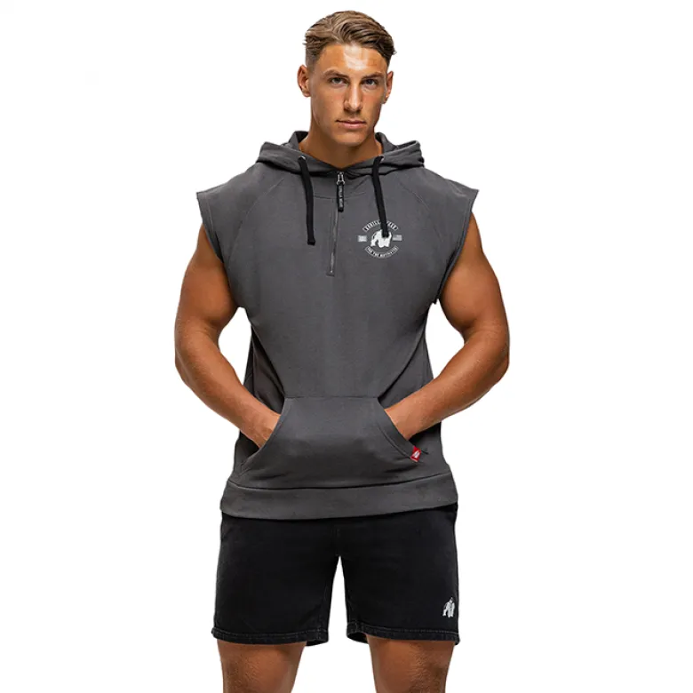 Huntley Sleeveless Hoodie, dark grey