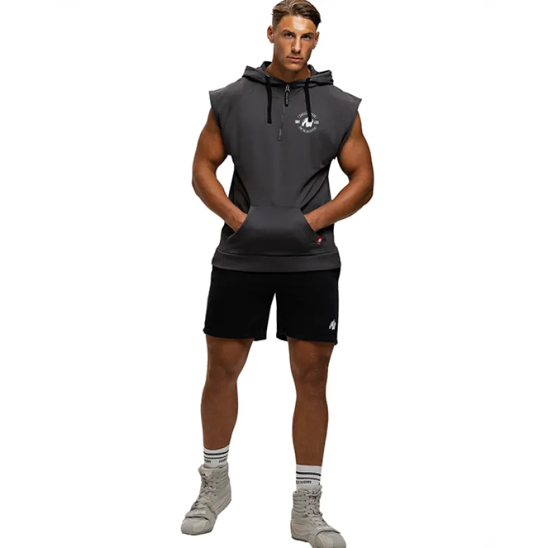 Huntley Sleeveless Hoodie, dark grey
