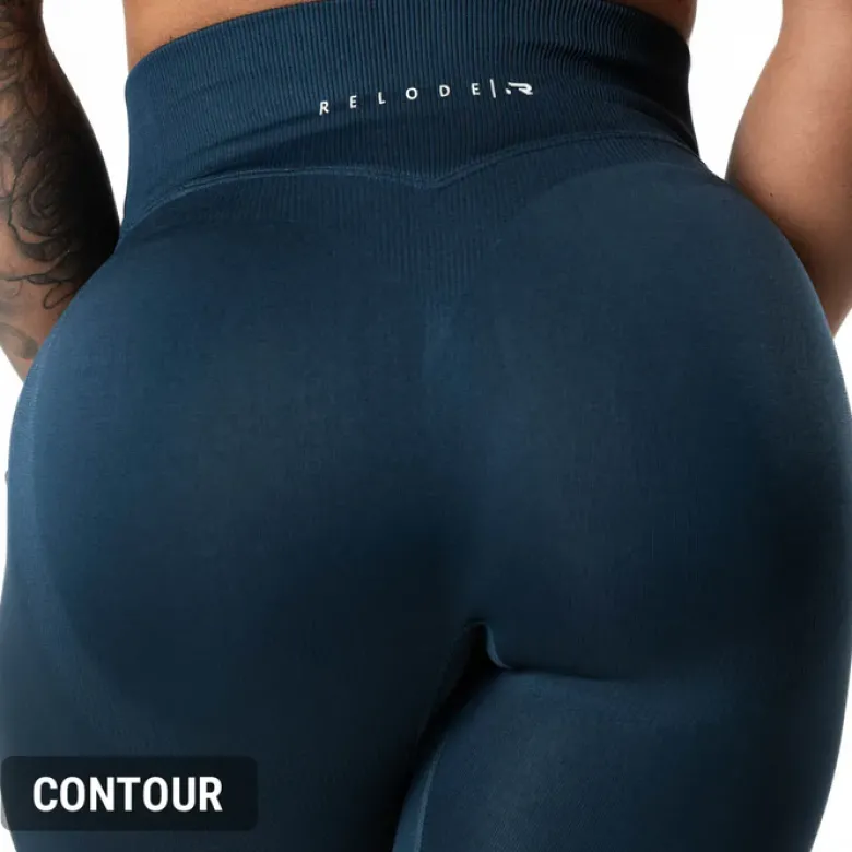 Hybrid Seamless Tights, Dark Navy