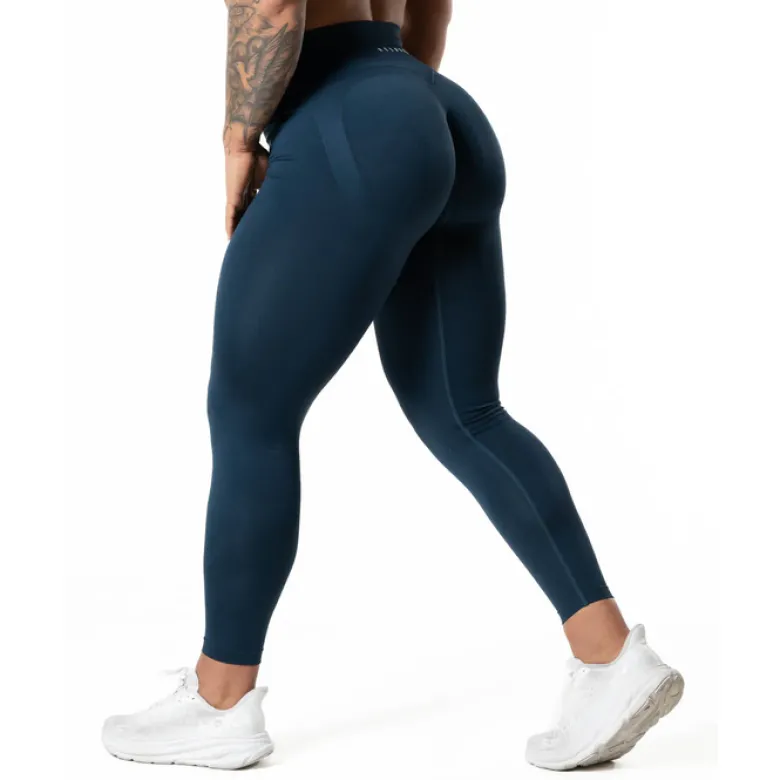 Hybrid Seamless Tights, Dark Navy