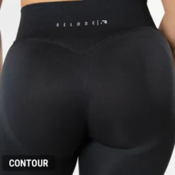 Hybrid Seamless Tights, Jet Black