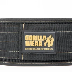 4 Inch Nylon Belt, black/gold