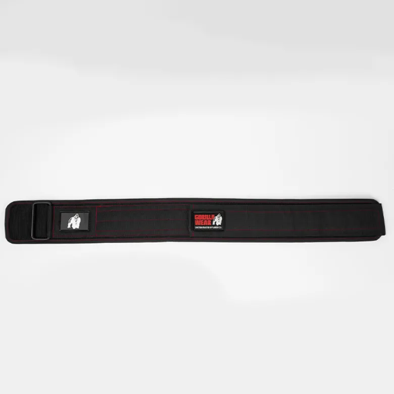 4 Inch Nylon Belt, black/red