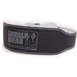 4 Inch Padded Leather Belt, black