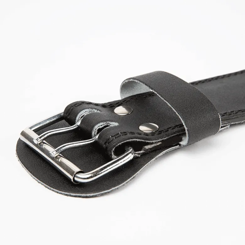 4 Inch Padded Leather Belt, Black/Red