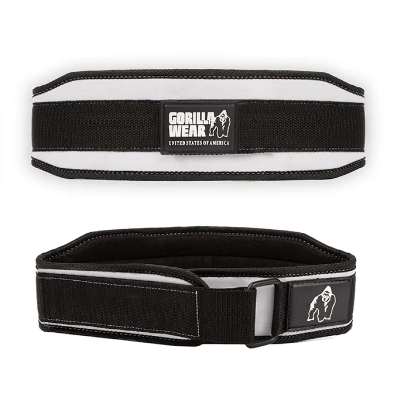 4 Inch Womens Lifting Belt, black/white