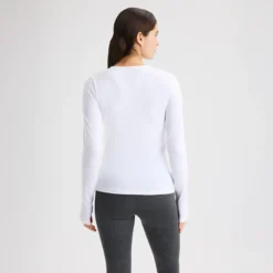 Jacquard LS Top, White