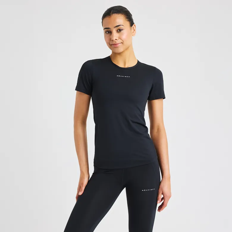 Jacquard SS Top, Black