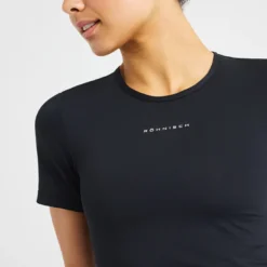 Jacquard SS Top, Black