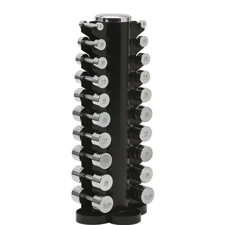 Kromhantelset 1-10 kg, exklusive hantelställ