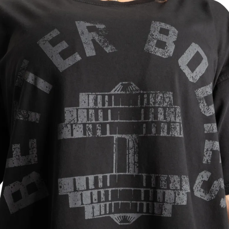 Legacy Oversized Tee, Washed Black