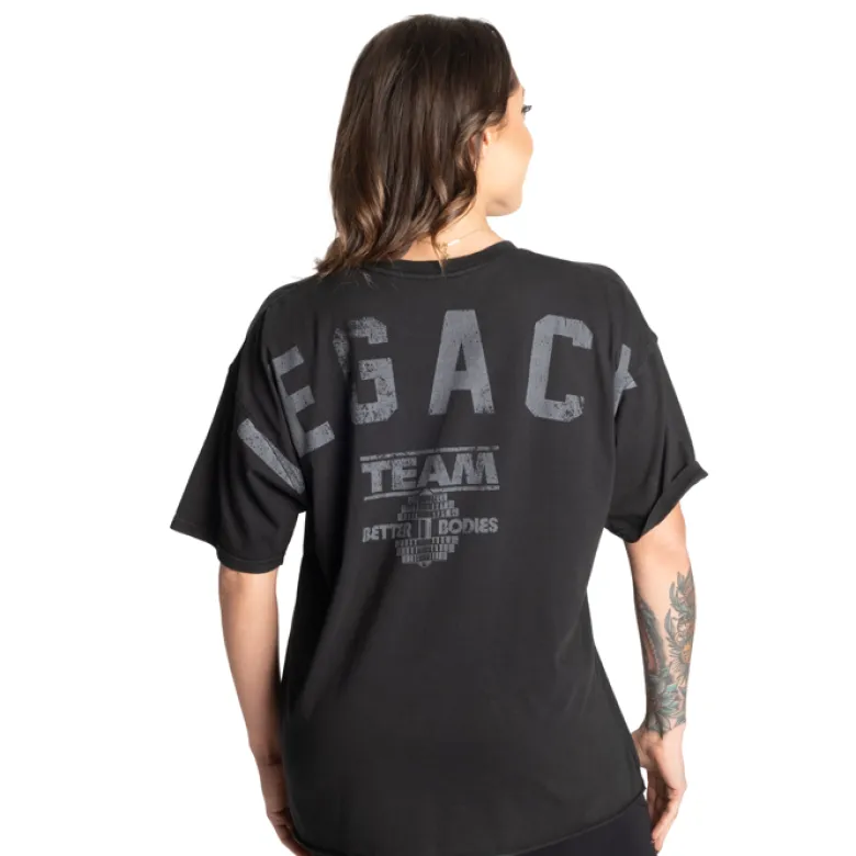 Legacy Oversized Tee, Washed Black