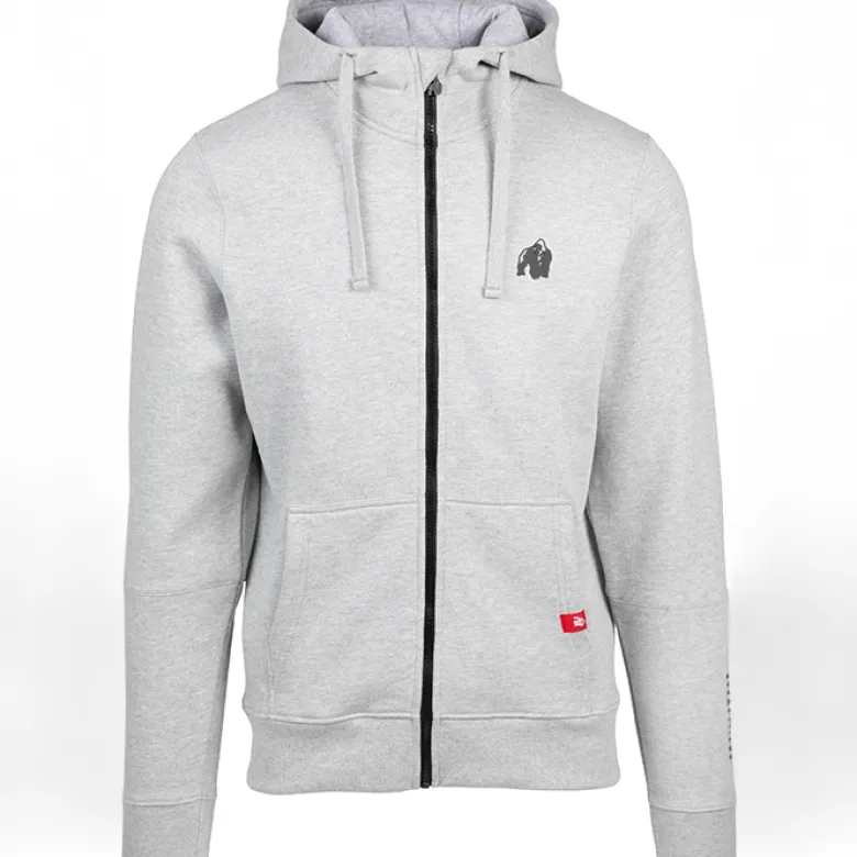 Leon Zipped Hoodie, Grey