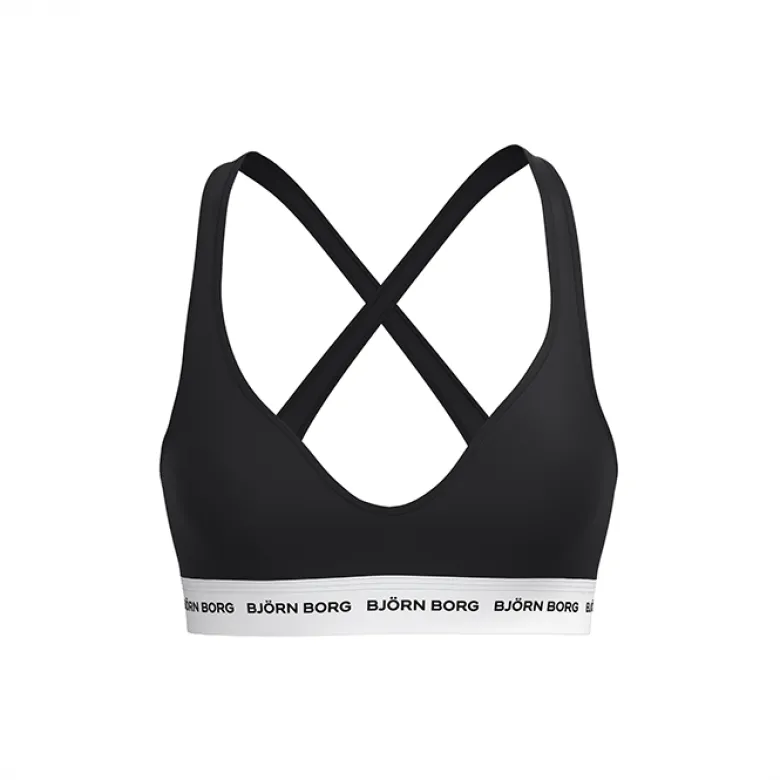 Logo Bralette, Black Beauty