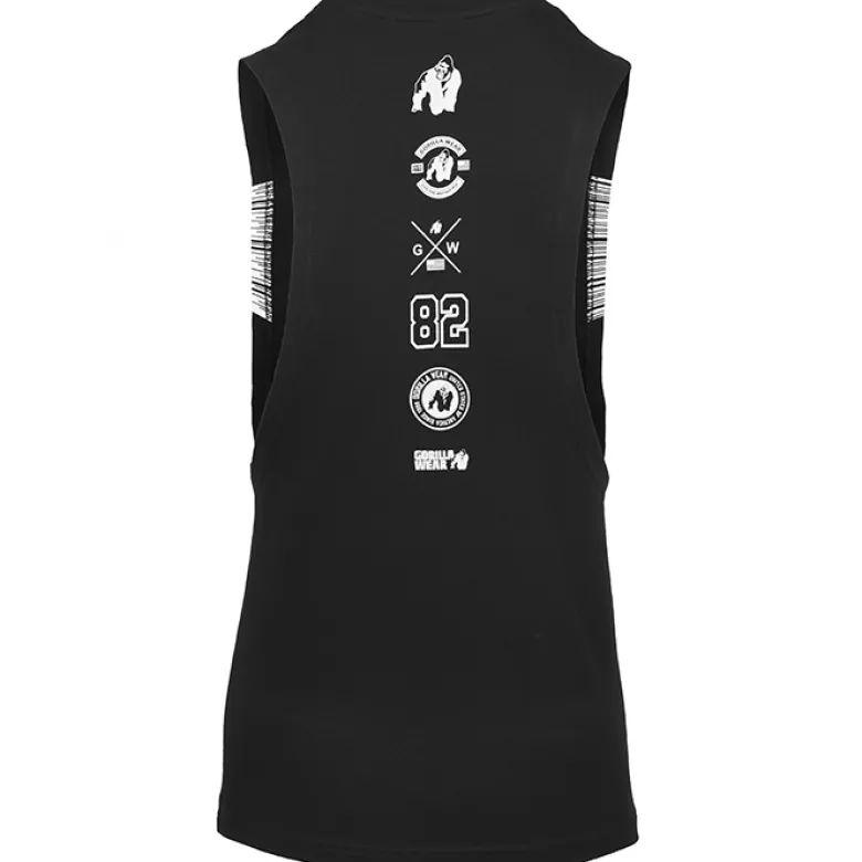 Lopez Drop Armhole Tank Top, Black
