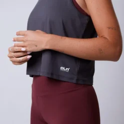 Lunar Cropped Tank, Dark Grey