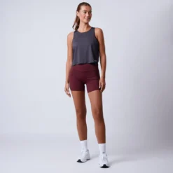 Lunar Cropped Tank, Dark Grey