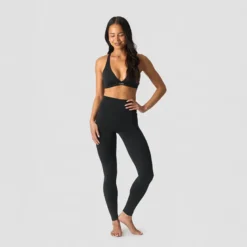 Luxe V-neck Sports Bra, Black