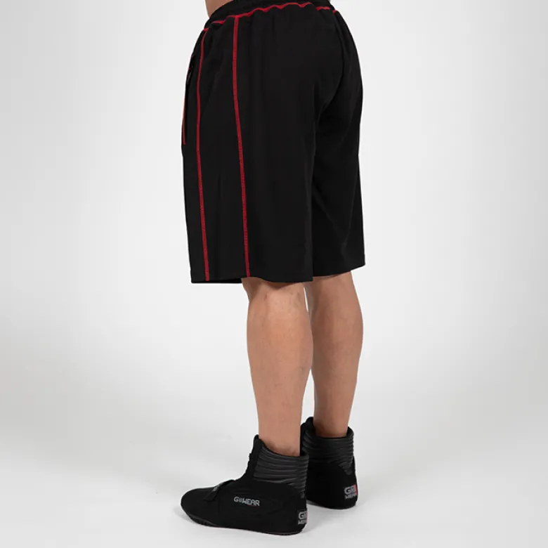 Marlow Mesh Shorts, Black/Red