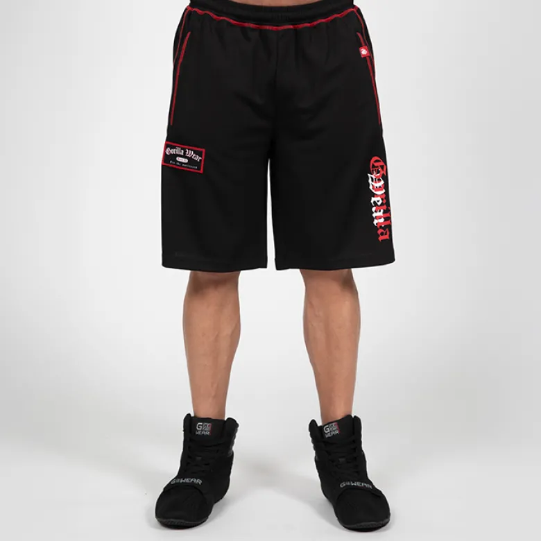 Marlow Mesh Shorts, Black/Red